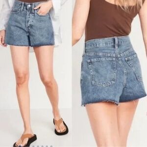 Old Navy Sky-Hi A-Line Blue Jean Shorts for Women